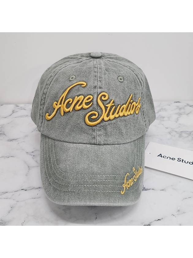 Embroidered Logo Ball Cap Sage Green - ACNE STUDIOS - BALAAN 3