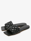 Padded Quilted Slippers Black - BOTTEGA VENETA - BALAAN 4