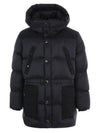 Logo Applique Nylon Puffer Coat Black - BURBERRY - BALAAN 2