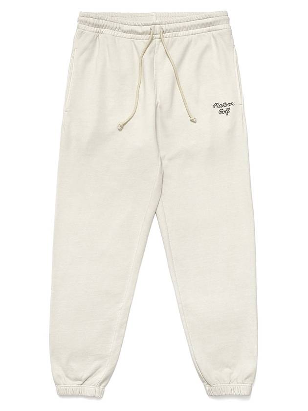 Health Seekers Golfers Marlbon Script Sweatpants OFF WHITE - MALBON GOLF - BALAAN 1