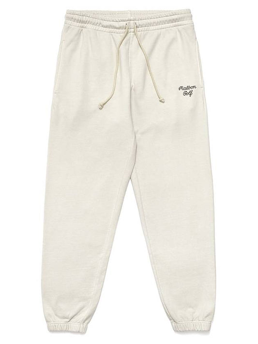 Health Seekers Golfers Marlbon Script Sweatpants OFF WHITE - MALBON GOLF - BALAAN 1