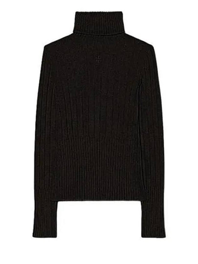 Ribbed Knit Turtleneck Black - TORY BURCH - BALAAN 2