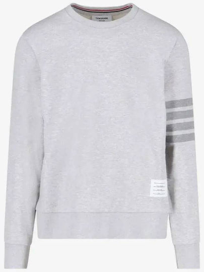 Classic Loopback Terry Tonal 4-Bar Relaxed Fit Crewneck Sweatshirt Pale Grey - THOM BROWNE - BALAAN 2