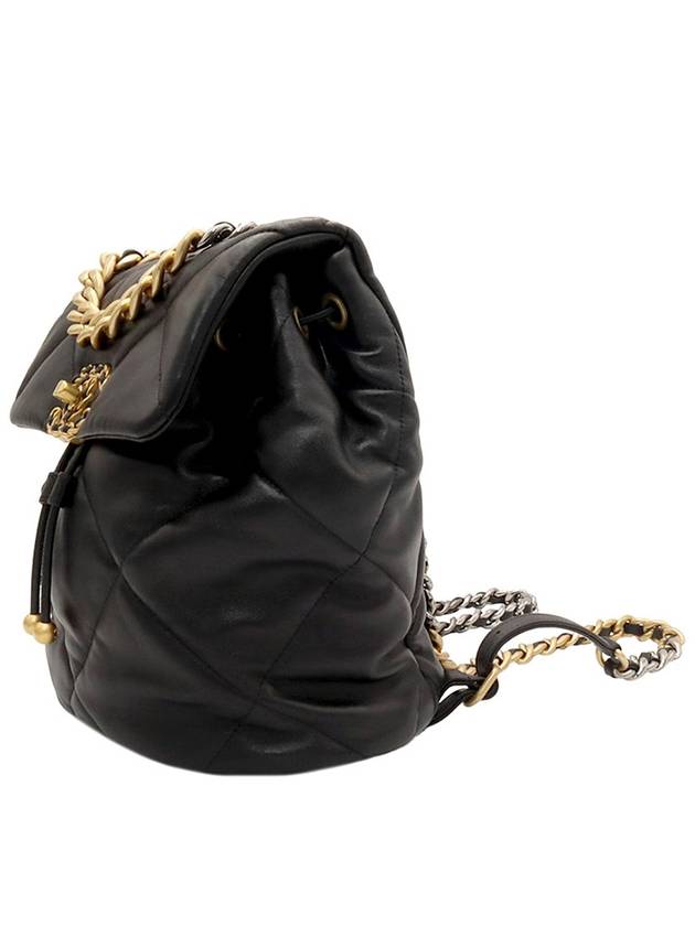 Black Lambskin 19 Chain Backpack AS4223 - CHANEL - BALAAN 5