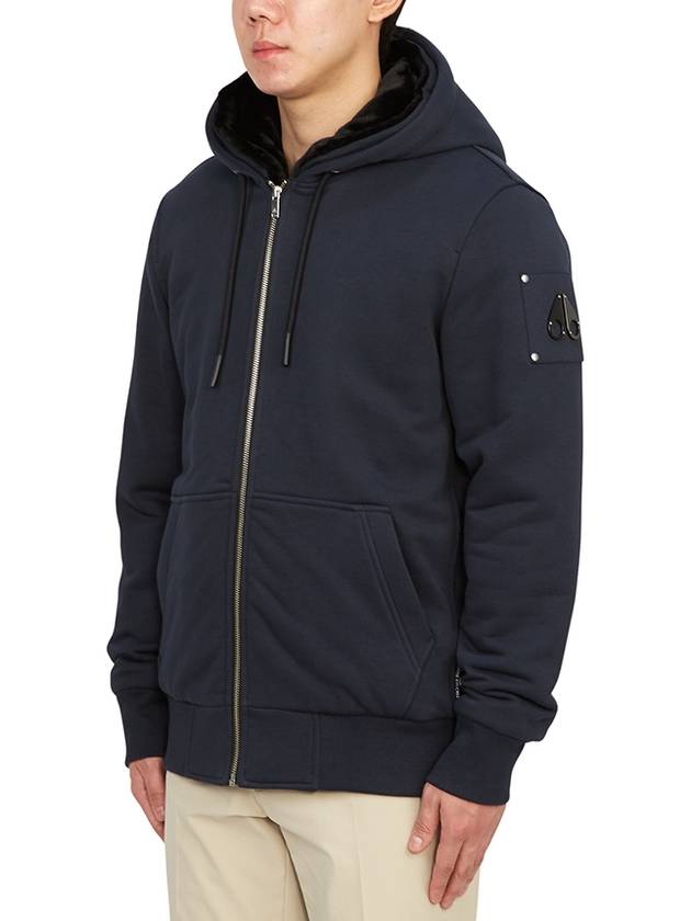 Classic Bunny Zip Up Hoodie Black Lining Navy - MOOSE KNUCKLES - BALAAN 4