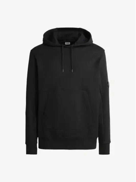 Diagonal Raised Fleece Hoodie Black - CP COMPANY - BALAAN 2