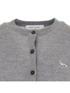 Baby Fox Patch Regular Cardigan Grey Melange - MAISON KITSUNE - BALAAN 7