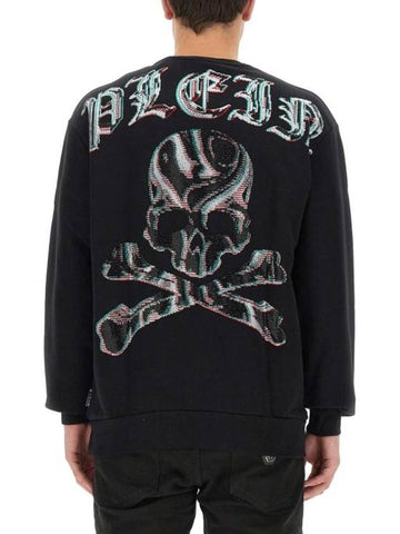 hooded sweatshirt MJO1061 PJO002N02 BLACK - PHILIPP PLEIN - BALAAN 1