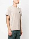 Logo Patch Cotton Short Sleeve T-Shirt Dove Grey - STONE ISLAND - BALAAN 4