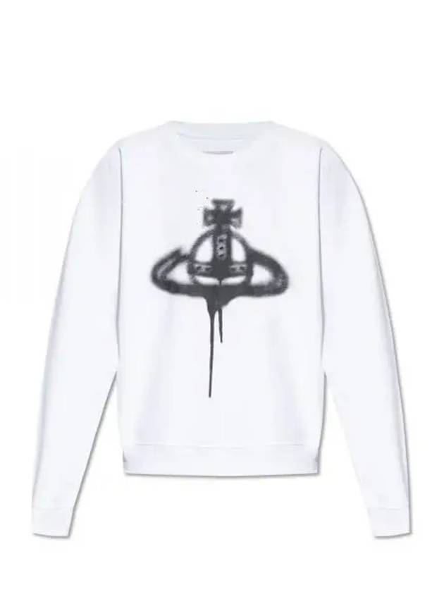 Spray ORB Raglan Sweatshirt White - VIVIENNE WESTWOOD - BALAAN 2