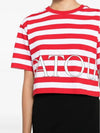 Organic Cotton Boxy Stripe Short Sleeve T-Shirt Red White - PATOU - BALAAN 9