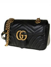 GG Marmont Matelasse Gold Chain Mini Cross Bag Black - GUCCI - BALAAN 3