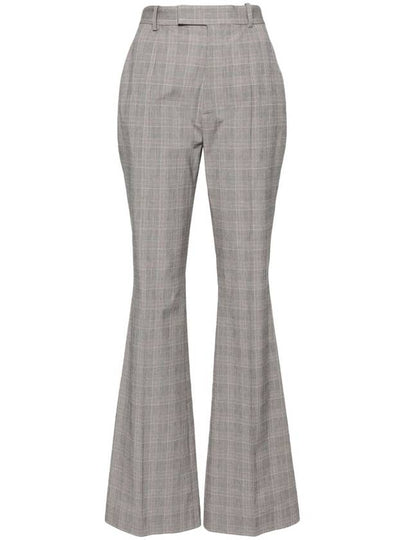 Women's Check Flare Wide Pants Grey - VIVIENNE WESTWOOD - BALAAN 2