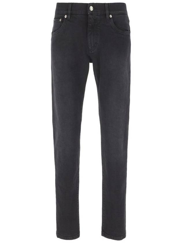 Men's Slim Fit Stretch Jeans Gray - DOLCE&GABBANA - BALAAN 2