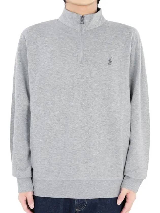 Logo Half Zip-up Sweatshirt Grey - POLO RALPH LAUREN - BALAAN 2