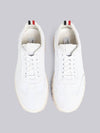 Frayed Canvas Cable Knit Sole Field Shoes White - THOM BROWNE - BALAAN 4