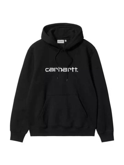 Embroid Logo Hoodie Black - CARHARTT WIP - BALAAN 2