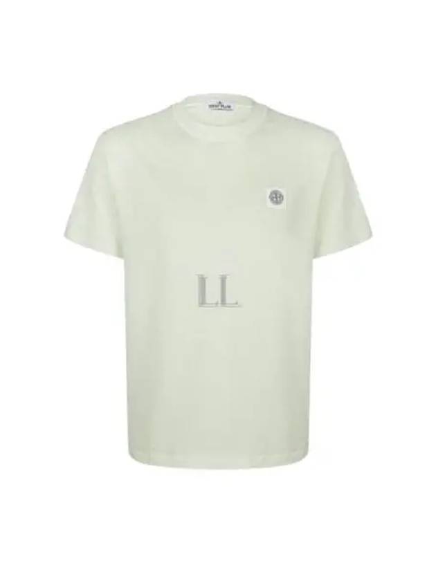 Organic Cotton Short Sleeve T-Shirt Pistachio - STONE ISLAND - BALAAN 2