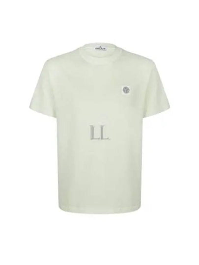 Organic Cotton Short Sleeve T-Shirt Pistachio - STONE ISLAND - BALAAN 2