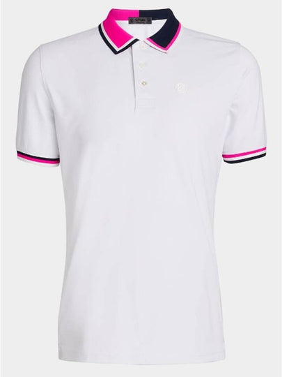 Golf TWO TONE RIB COLLAR TECH PIQU POLO G4MF23K303 SNO two-tone lip color tech pique polo - G/FORE - BALAAN 2