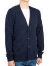 Cashmere Back Stitch Cardigan Navy - MAISON MARGIELA - BALAAN 4