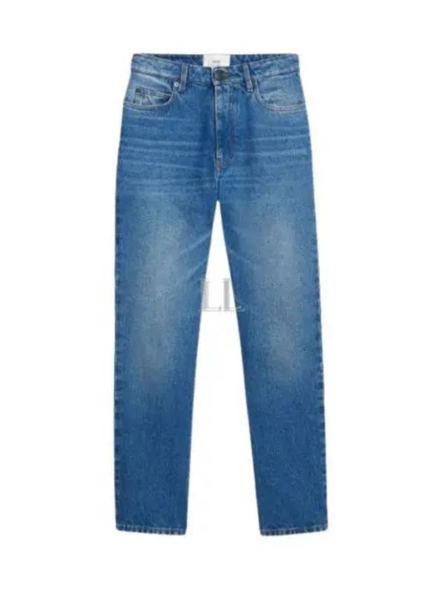 Logo Patch Straight Jeans Blue - AMI - BALAAN 2