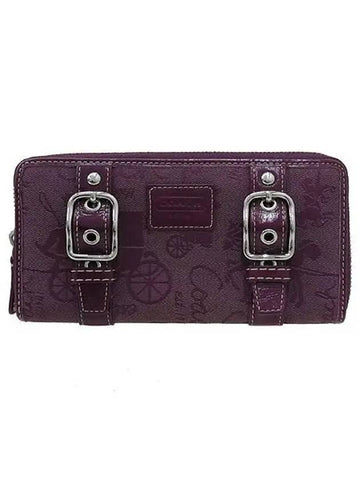 Purple logo long wallet - COACH - BALAAN 1