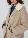 Women's Knit Collar Bag Zip-up Hand Single Coat Beige - REAL ME ANOTHER ME - BALAAN 11