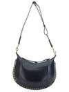 Naoko Studded Leather Shoulder Bag Black - ISABEL MARANT - BALAAN 3