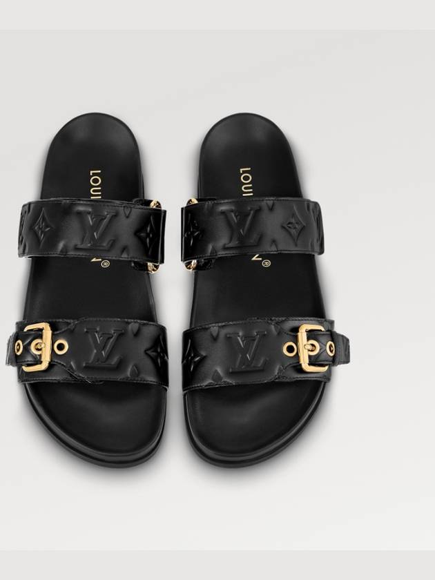 Bom Dia Flat Comfort Mule Black - LOUIS VUITTON - BALAAN 4