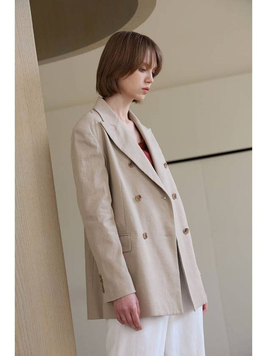 Summer Linen Cotton Jacket Beige - RS9SEOUL - BALAAN 1