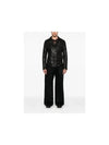 Leather biker jacket HOY98704 BLACK - YOHJI YAMAMOTO - BALAAN 3