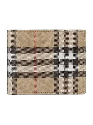 Vintage Check Half Wallet Beige - BURBERRY - BALAAN 1