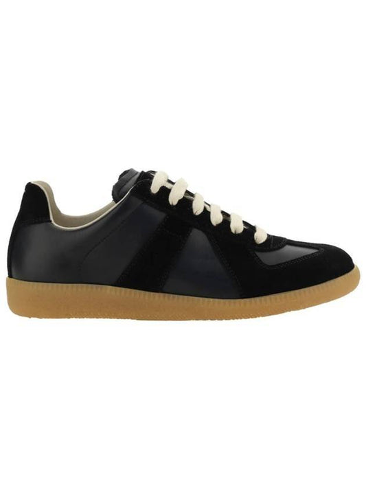 Replica Calfskin Low Top Sneakers Black - MAISON MARGIELA - BALAAN 1