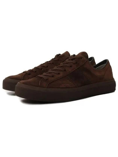 Cambridge Suede Lace-Up Low Top Sneakers Brown - TOM FORD - BALAAN 2