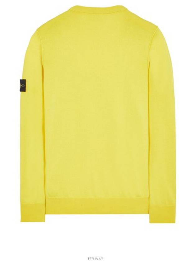 Logo Patch Knit Top Yellow - STONE ISLAND - BALAAN 3