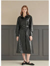 Precious leather long dress - MICANE - BALAAN 3