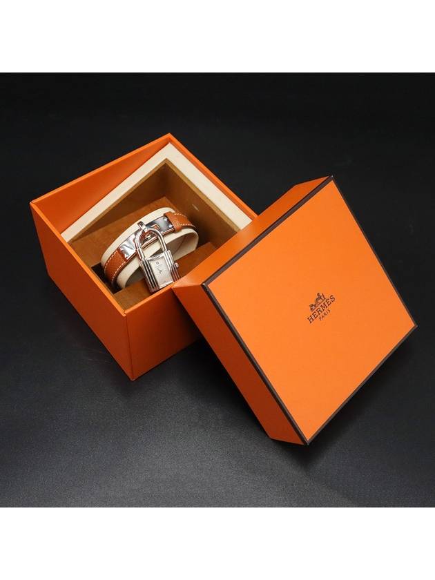 Hermes KE1 210 White Dial Silver Calli Padlock Watch I Engraved - HERMES - BALAAN 2