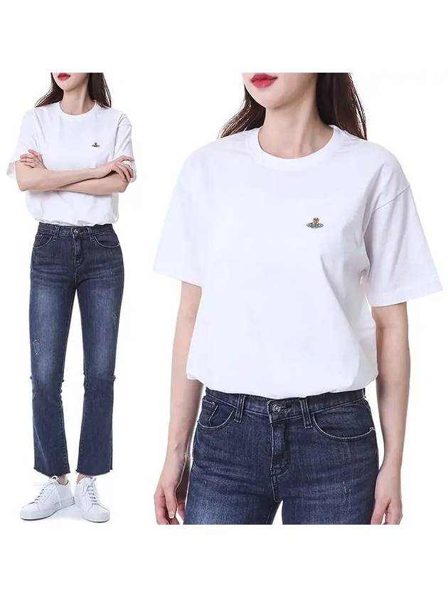 Chest ORB Logo Short Sleeve T-Shirt White - VIVIENNE WESTWOOD - BALAAN 2