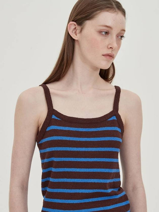 stripe sleeveless knit top_chocolate - JUN BY JUN K - BALAAN 2