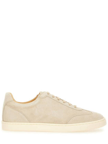 Almond Toe Leather Low Top Sneakers Neutrals - BRUNELLO CUCINELLI - BALAAN 1