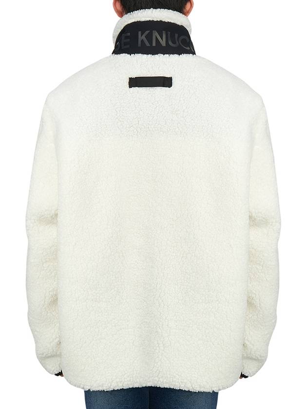 Men's Sagrek Shearling Fleece Zip-Up Jacket Ivory - MOOSE KNUCKLES - BALAAN 6