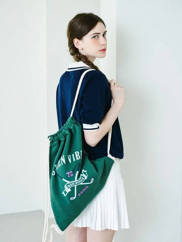 GREEN VIBES GYM SACK Montbird emblem aperture bag GREEN - MONBIRDIE GOLF - BALAAN 1