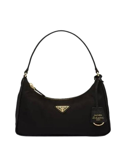 Re-Edition 2005 Saffiano Trimming Re-Nylon Shoulder Bag Black - PRADA - BALAAN 1