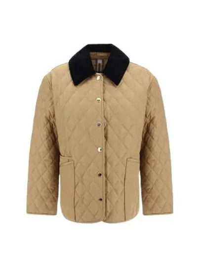 Women's Diamond Quilted Jacket Brown - BURBERRY - BALAAN 2