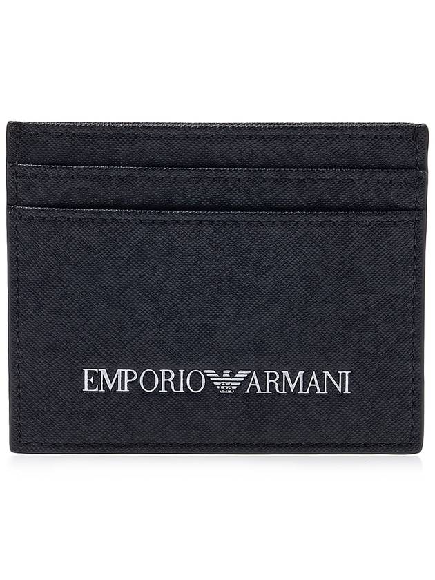 Logo Card Wallet Black - EMPORIO ARMANI - BALAAN.