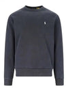 Embroidered Pony Logo Crew Neck Cotton Sweatshirt Black - POLO RALPH LAUREN - BALAAN 2