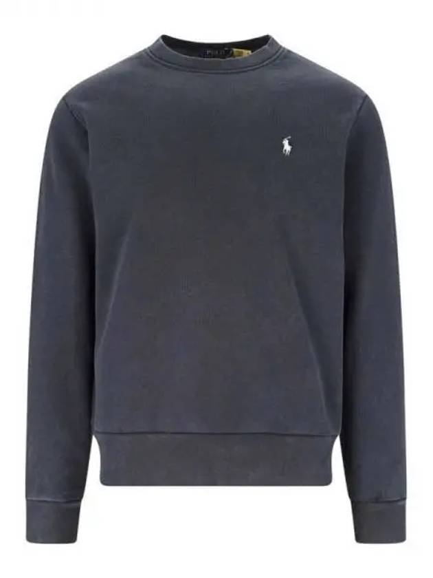 Embroidered Pony Logo Crew Neck Cotton Sweatshirt Black - POLO RALPH LAUREN - BALAAN 2