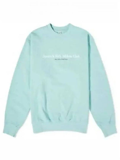 Athletic Club Crew Neck Sweatshirt Aqua White - SPORTY & RICH - BALAAN 2