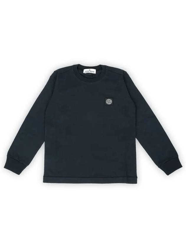 Kids Logo Patch Long Sleeve T-Shirt Navy - STONE ISLAND - BALAAN 2